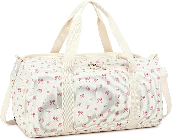 BTOOP Duffle Bag for Gym Sports Women Girls Workout Travel Bag Weekender with Shoe Compartment and Wet Pocket