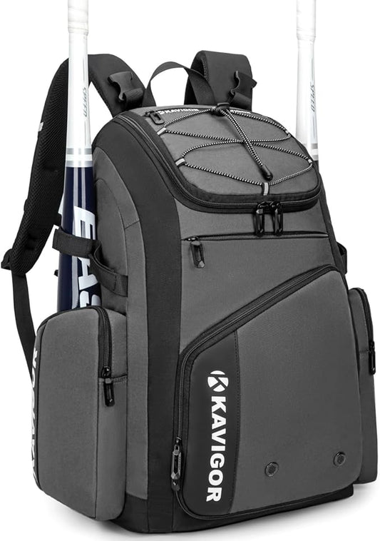 Baseball Bag for Youth and Adult, Softball Bag 50L Large Capacity Holds 4 Bats, Equipment Backpack with Shoes Compartment