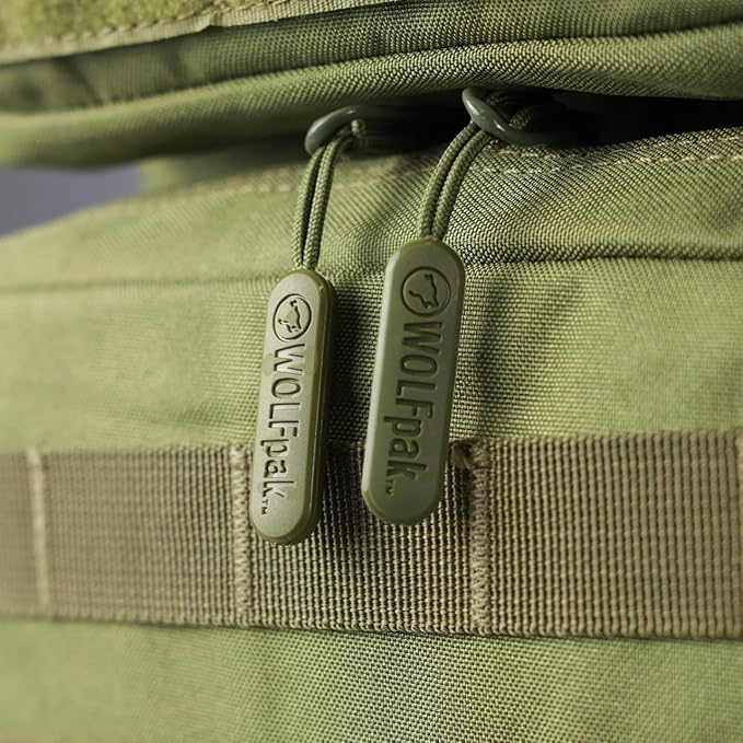 WOLFpak 35L Athletic Gym Backpack - Durable 1000D Waterproof Oxford Material with MOLLE Webbing, Laptop Pocket & Dual Cup Holders, Durable Fitness/Travel/Military Daypack (OD Green)