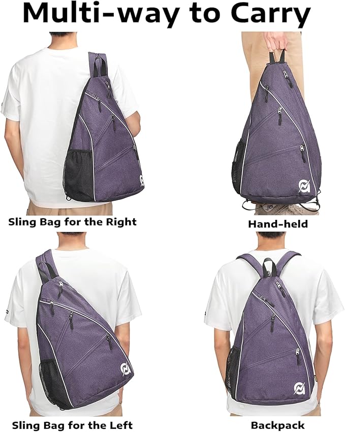 A11N SPORTS Pickleball Bag, Reversible Crossbody Sling Bag/Backpack for Women Men