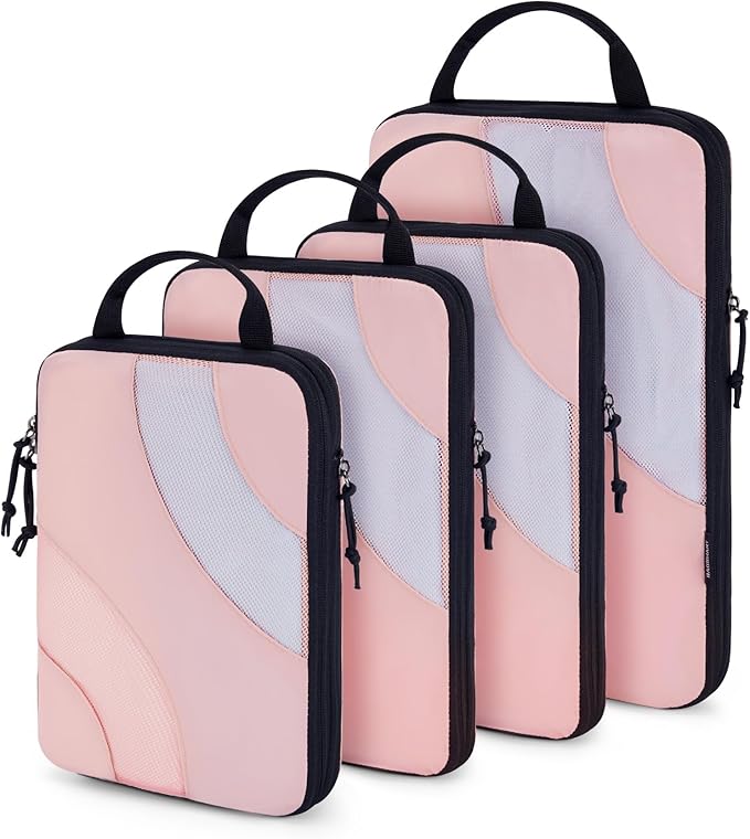 BAGSMART Compression Packing Cubes, 6 Set/4 Set/2 Set Travel Packing Cubes for Carry on Suitcases, Compression Suitcase Organizers Bag Set & Travel Cubes for Luggage, Lightweight Packing Organizers