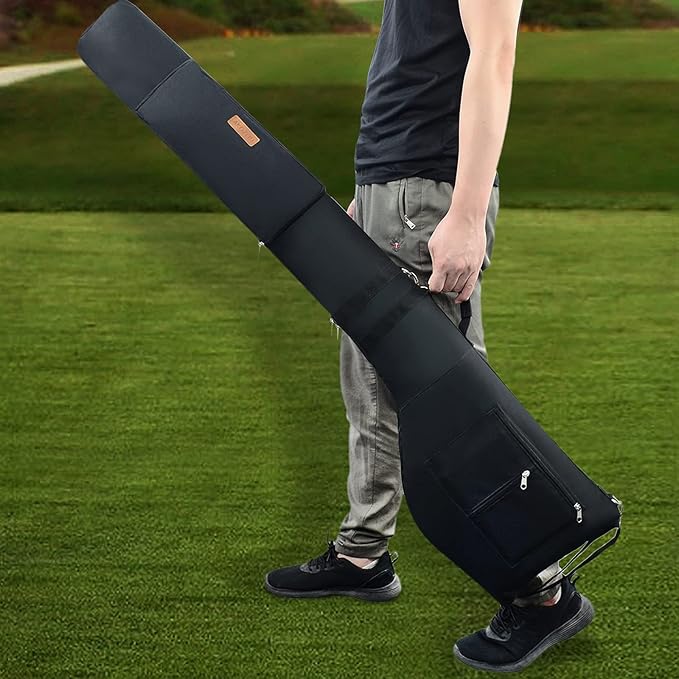 AKOZLIN Golf Clubs Carry Bag 8-10 Lightweight Foldable Travel Sunday Golf Case with Strap Waterproof Sunday Bag