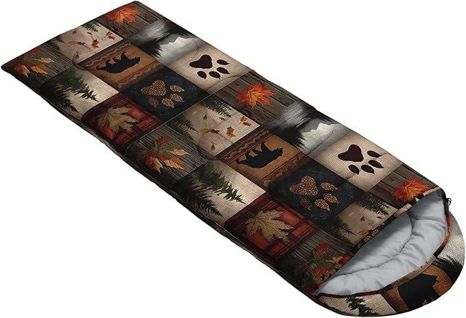 QOOMO Camping Sleeping Bags,3 Season Warm & Cool Weather,Lightweight,Waterproof Sleeping Bags for Adults & Kids,Traveling,and Outdoors,Camping Gear Equipment