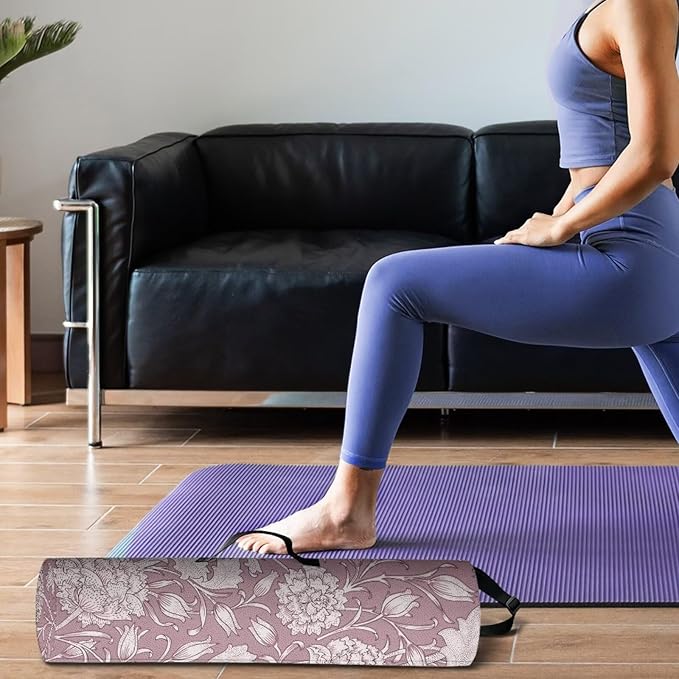 ZCFYGDX Yoga Mat Bag with Adjustable Shoulder Strap and Handle Zipper, 30in Wide x 6.3in Diameter for Yoga Mat Storage