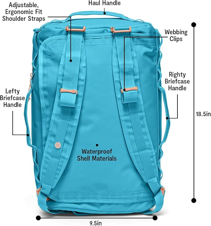 Baboon to the Moon Go-Bag Mini 32L – Detachable Straps, Small Duffle Bag for Travel, Gym Bag for Women, Mens Travel Bag, Duffel Bags for Traveling, Travel Duffel Bags for Women (Bluebell)