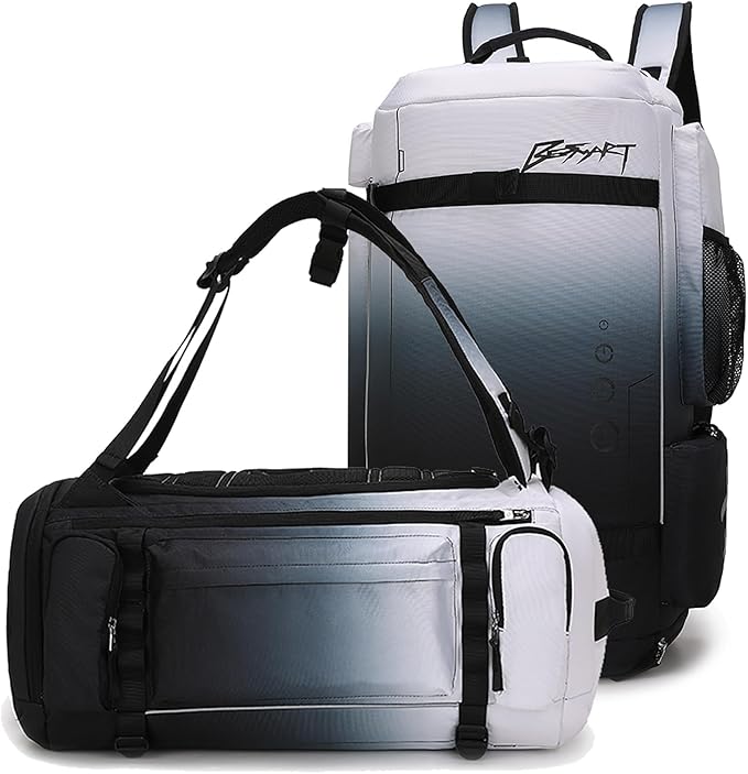 BE SMART 40L Extra Large Gym Backpack for Men, Big Gym Bag with Shoes Compartment, Waterproof Heavy Duty Duffel Bags, Men's Workout Backpacks for Outdoor Sport,Hiking,Camping,Travel