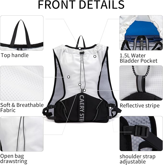 CAREYSTEN Hydration Backpack,Water Backpack for Running Women's Running Vest, , Lightweight Hiking Backpack, Men's Cycling Bag，
