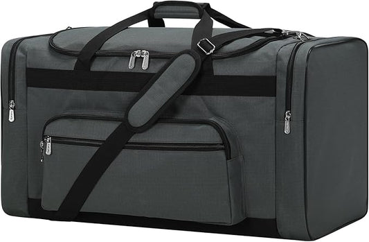75L Large Duffle Bag for Men - 26 inch Duffel Bag Heavy Duty for Weekend Travel Sport Camping/Travel - Dark Grey