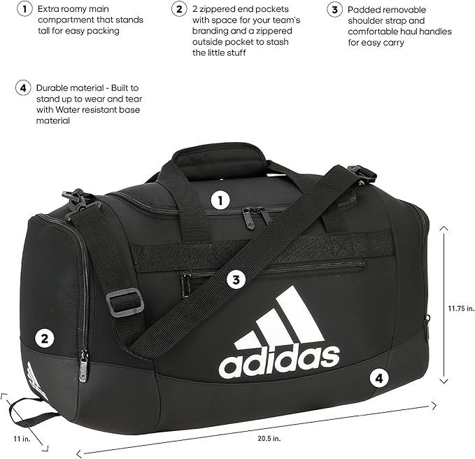 adidas Unisex Defender 4.0 Gym Duffel Bag for Men and Women