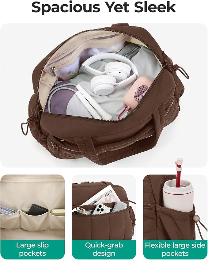 BAGSMART Gym Bag for Women, Duffle Bag for Travel with Wet Pocket, Lightweight Carry on Weekender Duffel, Water Resistant