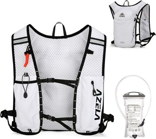YAPJEB Lightweight Hydration Pack Backpack Vest, Optional 1.5L 2L BPA Free Water Bladder - Leakproof Breathable for Men Women Running Hiking Cycling Marathon
