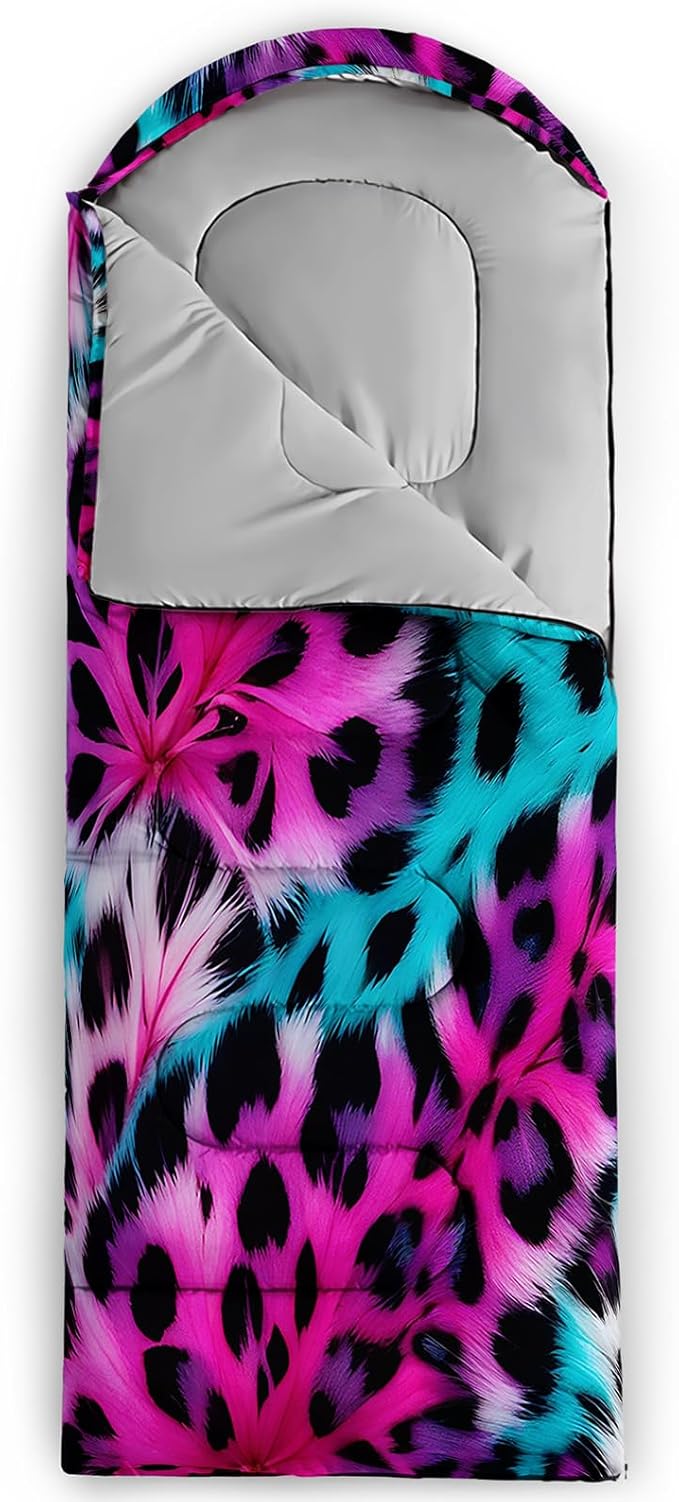 QOOMO Camping Sleeping Bags,3 Season Warm & Cool Weather,Lightweight,Waterproof Sleeping Bags for Adults & Kids,Traveling,and Outdoors,Camping Gear Equipment