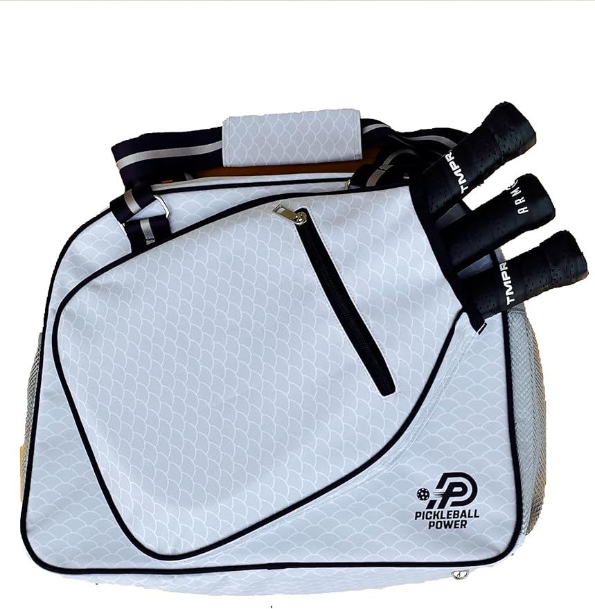Pickleball - "Empowered" - Designer Women's Premium Side-Pocket Duffle Bag | Made Exclusively For Pickleball! | Includes a "Fitted" Paddle Case Designed To Store And Protect Your Paddles.