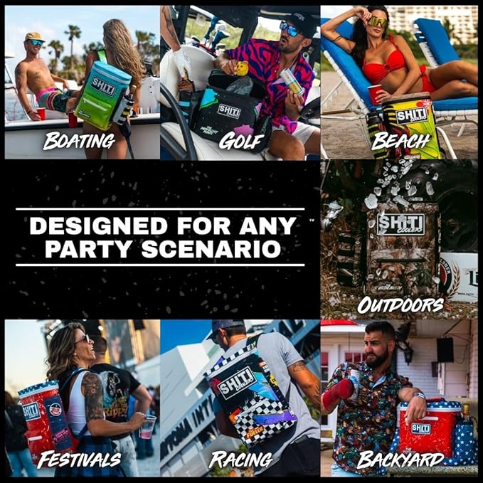 SHITI Coolers Cooler for Camping, Travel, Beach, Soft Lunch Box for Food, Drinks & Ice, Portable, Waterproof 24 Hr Insulated Bag with Shoulder Straps, Customizable