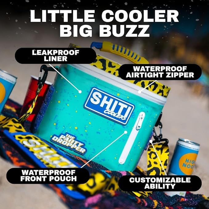 SHITI Coolers Cooler for Camping, Travel, Beach, Soft Lunch Box for Food, Drinks & Ice, Portable, Waterproof 24 Hr Insulated Bag with Shoulder Straps, Customizable