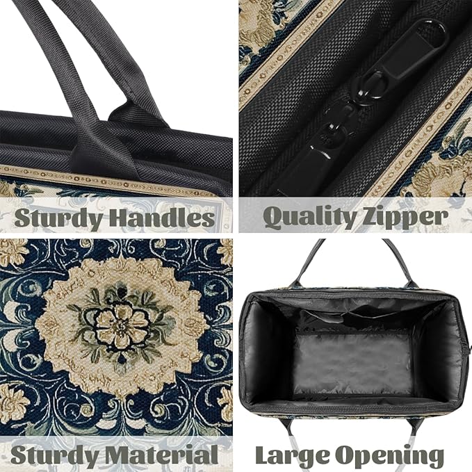 Travel Duffle Bag, Bohemian Print Flowers Overnight Weekender Tote Bag for Women Men Waterproof Carry On Luggage with Zipper Lightweight Sport Gym Bag for Traveling Yoga Camping Traveling Gifts