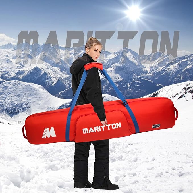 Padded Snowboard Bag- Perfect for Air Plane Travel for Snowboard, Goggles, Gloves, Ski Outdoor Camping,Available Length in 155cm 165cm.