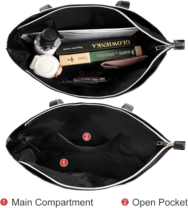 Big Shoulder Commuter Bag Work Tote Bag Handbag With Zipper For Women And Men