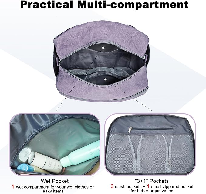 18" Small Carry on Bags for Airplanes with Laptop & Wet Compartment Underseat for Spirit Airlines Personal Item Travel Bag 18x14x8 in Duffle Gym Bag for Women Men