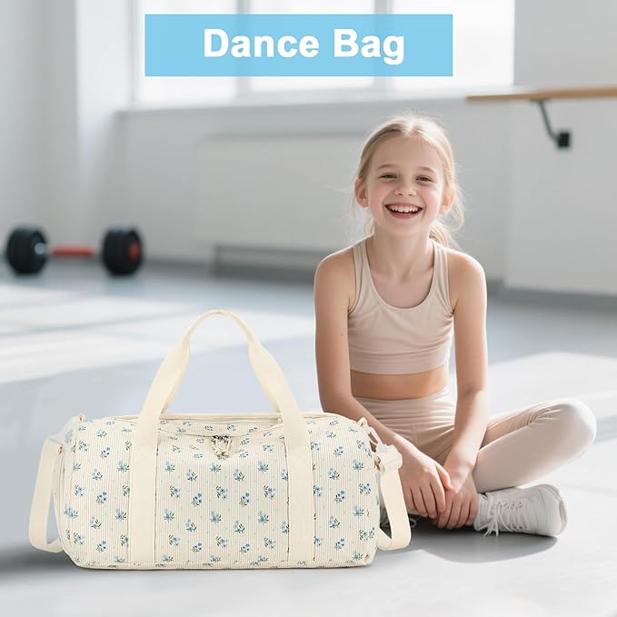 BTOOP Duffle Bag for Gym Sports Women Girls Workout Travel Bag Weekender with Shoe Compartment and Wet Pocket