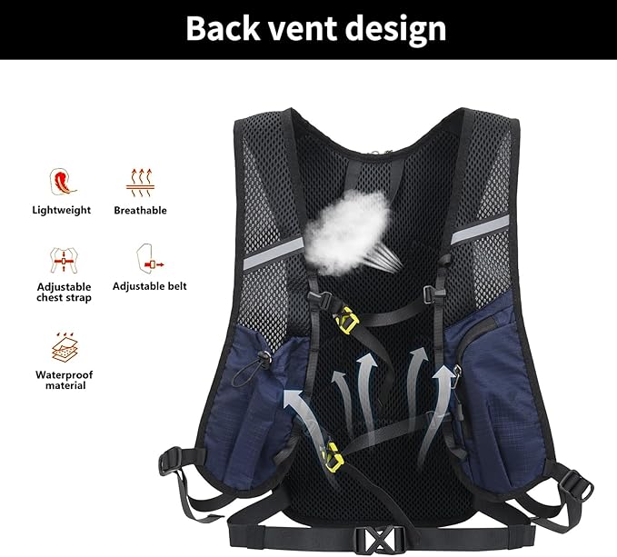 BiYiYun 15L Small Hiking Backpack Lightweight Hydration Backpack for Men Women, Warterproof Hiking Daypack for Travel Cycling