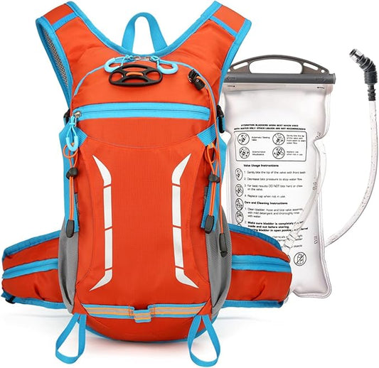 12L Hydration Backpack for Men Women,Lightweight Hydration Pack with 2L Water Bladder, Water Backpack for Cycling,Hiking,Rave,Biking and Running Outdoor Activities