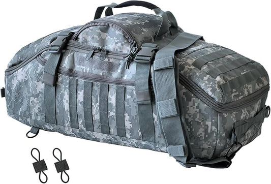 65L Large Travel Duffle Bag Military Tactical Backpack, Army Assault Pack 3 Day Bug Out Rucksack for Outdoor Sports Hiking Camping with Molle System