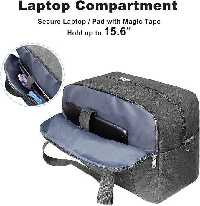 18" Small Carry on Bags for Airplanes with Laptop & Wet Compartment Underseat for Spirit Airlines Personal Item Travel Bag 18x14x8 in Duffle Gym Bag for Women Men