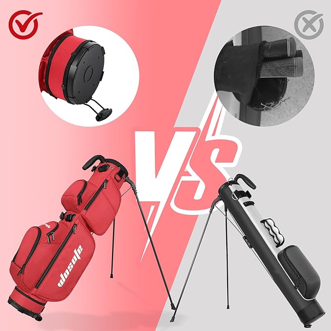 3-Way Dividers Lightweight Golf Stand Bag for Men Women, Mini Small Par3 Golf Bag,Driving Range Executive Courses Portable and Durable with Adjustable and Detachable Dual - Shoulder Straps Rain Cover