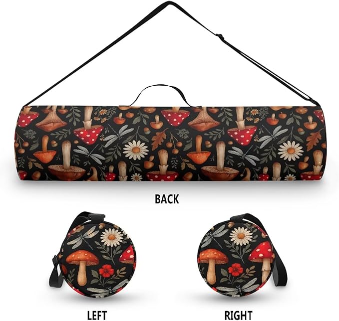 ZCFYGDX Yoga Mat Bag with Adjustable Shoulder Strap and Handle Zipper, 30in Wide x 6.3in Diameter for Yoga Mat Storage