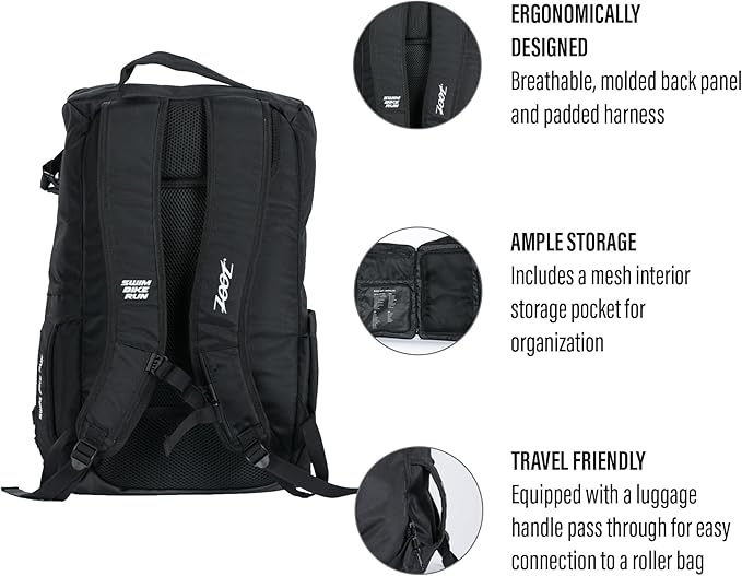 Zoot Transition Triathlon Bag 24L – Lightweight Gear Backpack for Bike, Swim, Run, Travel, Training & Race Days