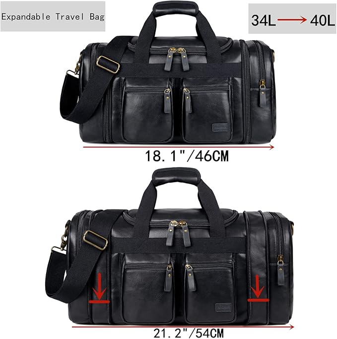 Vegan Leather Travel Duffel Weekender Bag Carry on Overnight Bag Sports Duffel bag For men and Women HB-21