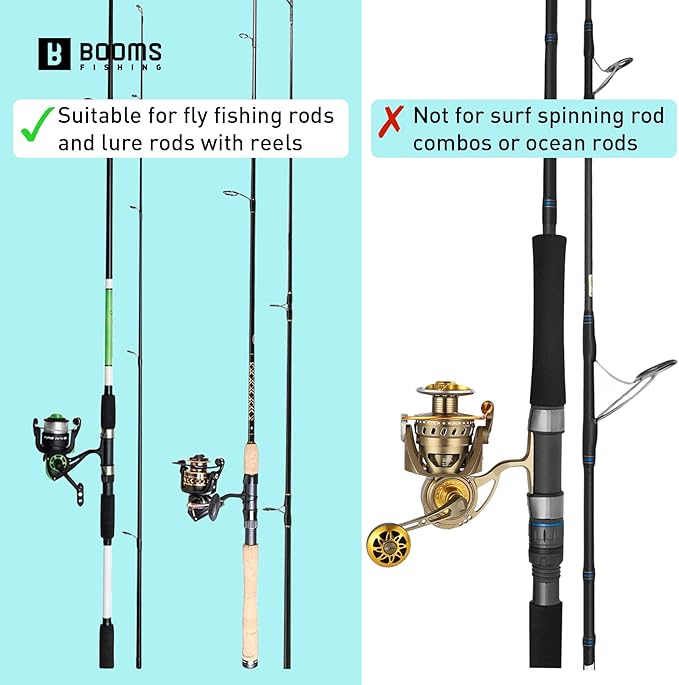 Booms Fishing PB4 5.4ft~6ft Fishing Rod and Reel Case, Portable Folded Fishing Pole Case, 0.6ft Extended Design Fishing Spinning Rod Bag, Fit for 2~3 Fishing Poles with Reels, 64"~72"
