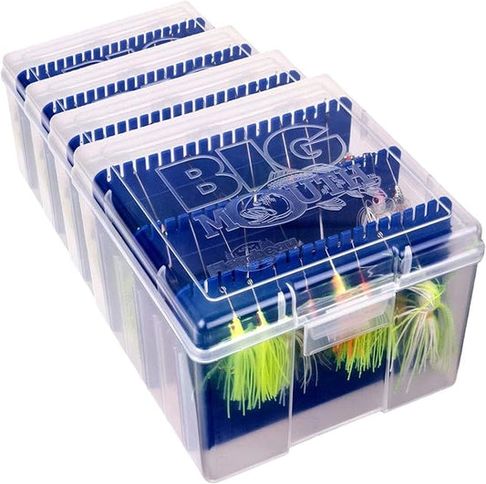 Flambeau Outdoors 00330 Medium Spinnerbait Box, Fishing Bait and Lure Organizer, Clear