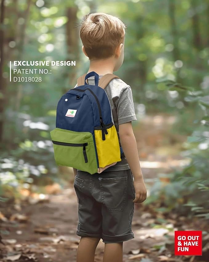 atgark Kids Backpacks, Unisex, Large, Avocado - L, Modern, Cartoon, 15" H, 1L, 13.12 oz, Nylon, Zipper, 6-9 Years, School & Travel