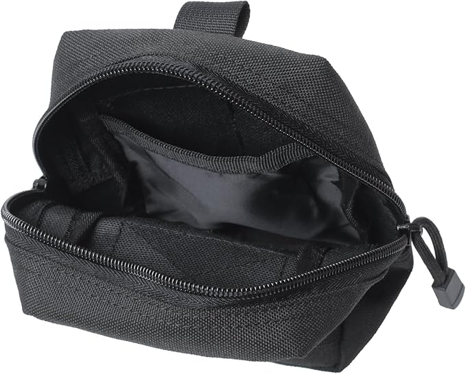 2 Pack 1000D Tactical Molle Pouches with US Flag Patches - Tactical Compact EDC Pouch Bag Small Utility Pouch Belt Pouch Tool Pouch