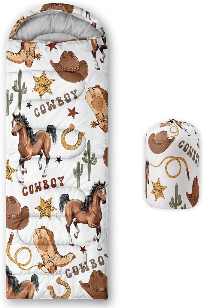 Galaxy Wolf Camping Sleeping Bags Warm & Cool Weather Waterproof Backpacking Blue Purple Starry Sky Sleeping Bag All Seasons Camping, for Adult Kids Boy Girls Camping Gear Equipment, Traveling