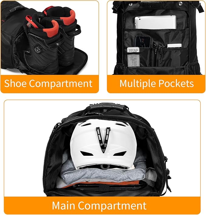 YOUMIAN Large Capacity Backpack For Travel Hiking Sports (BLack 1056X, Extra Large)