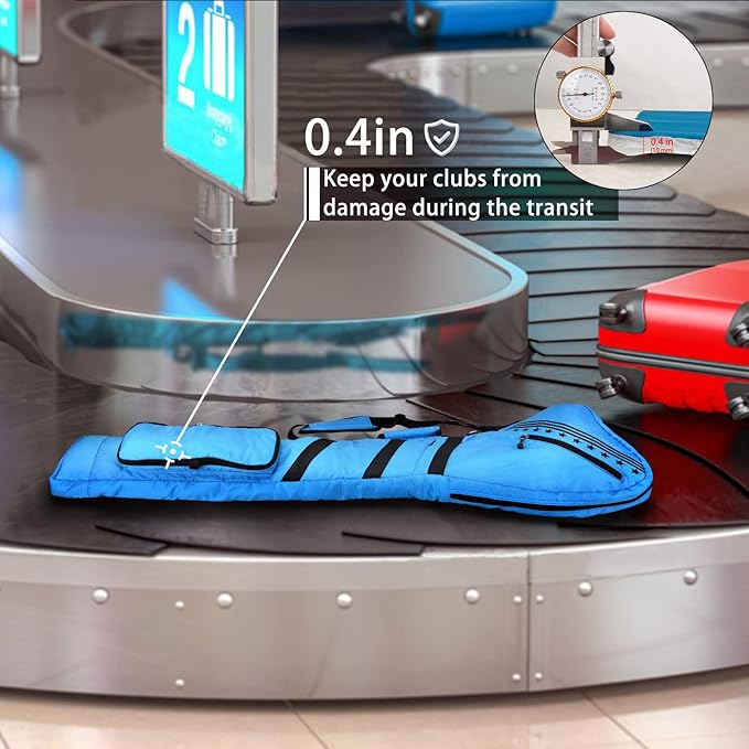 Big Teeth Golf Sunday Bag, Small Golf Bag Lightweight, Par 3 Golf Bag for A Few Clubs Driving Range, Practice with Carry Shoulder Strap Foldable Multi-Colour