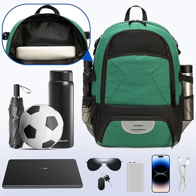 Basketball Bag Backpack, Large Capacity Sports Equipment Bags for Basketball, Soccer, and Volleyball.