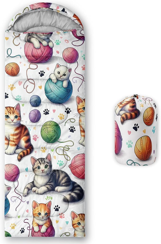 QOOMO Camping Sleeping Bags,3 Season Warm & Cool Weather,Lightweight,Waterproof Sleeping Bags for Adults & Kids,Traveling,and Outdoors,Camping Gear Equipment