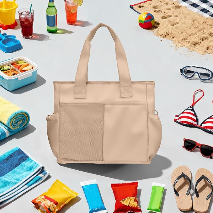 Odoland Soft Cooler Bag, Collapsible Leakproof Insulated Cooler Bag with Multi-Pocket Design, Portable Soft Side Cooler Backpack for Beach, Picnic, Camping, Travel and Daily Use for Women