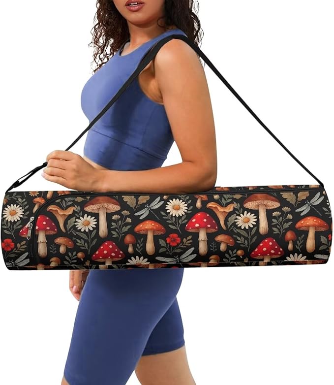 ZCFYGDX Yoga Mat Bag with Adjustable Shoulder Strap and Handle Zipper, 30in Wide x 6.3in Diameter for Yoga Mat Storage