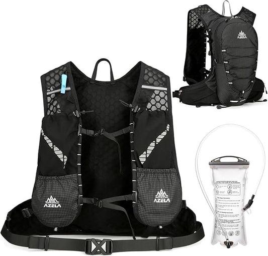 Azarxis Hiking Hydration Vest Pack Running Backpack Lightweight Daypack for Marathon Cycling Biking Trail Race Rave