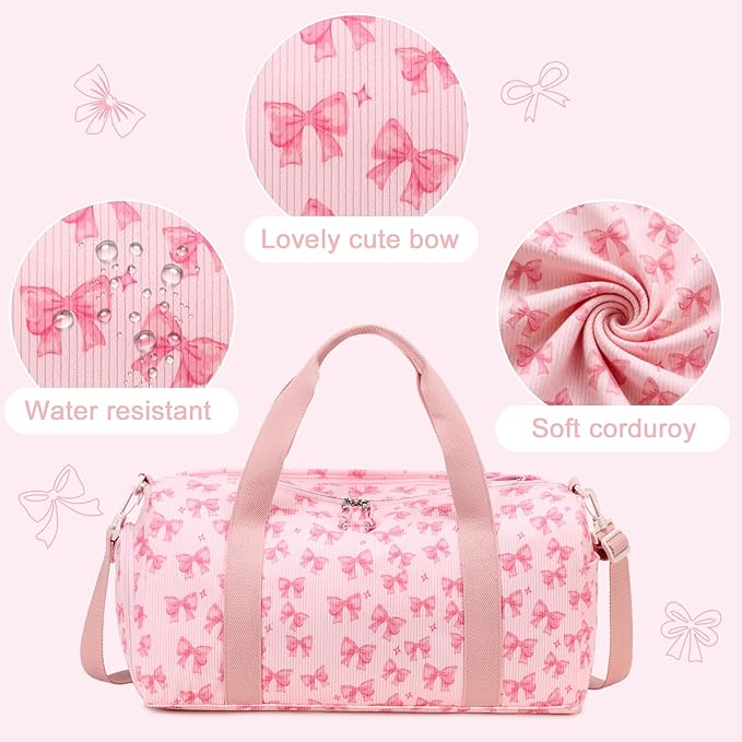 BTOOP Duffle Bag for Gym Sports Women Girls Workout Travel Bag Weekender with Shoe Compartment and Wet Pocket