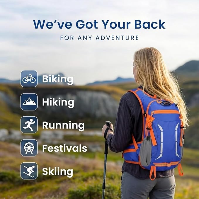 12L Hydration Backpack for Men Women,Lightweight Hydration Pack with 2L Water Bladder, Water Backpack for Cycling,Hiking,Rave,Biking and Running Outdoor Activities