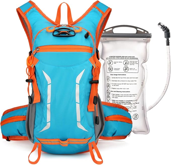 12L Hydration Backpack for Men Women,Lightweight Hydration Pack with 2L Water Bladder, Water Backpack for Cycling,Hiking,Rave,Biking and Running Outdoor Activities