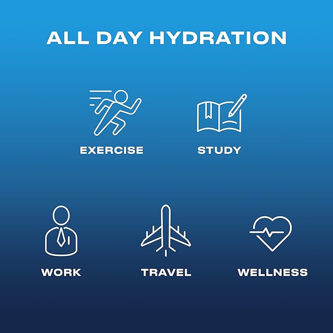 CWENCH HYDRATION Electrolyte Mix Blue Raspberry 10 Count Zero Sugar Hydration Drink Packets Caffeine Free Electrolyte Powder with B Vitamins NSF Sport Certified