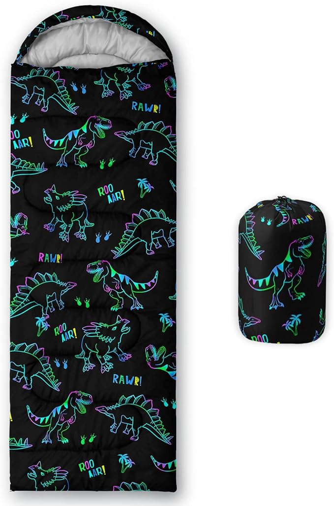 QOOMO Camping Sleeping Bags,3 Season Warm & Cool Weather,Lightweight,Waterproof Sleeping Bags for Adults & Kids,Traveling,and Outdoors,Camping Gear Equipment