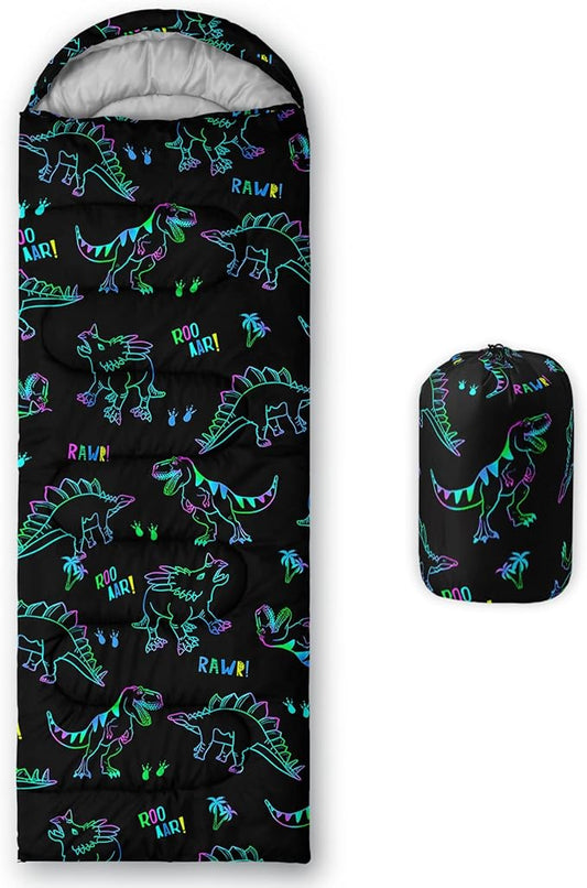 QOOMO Camping Sleeping Bags,3 Season Warm & Cool Weather,Lightweight,Waterproof Sleeping Bags for Adults & Kids,Traveling,and Outdoors,Camping Gear Equipment